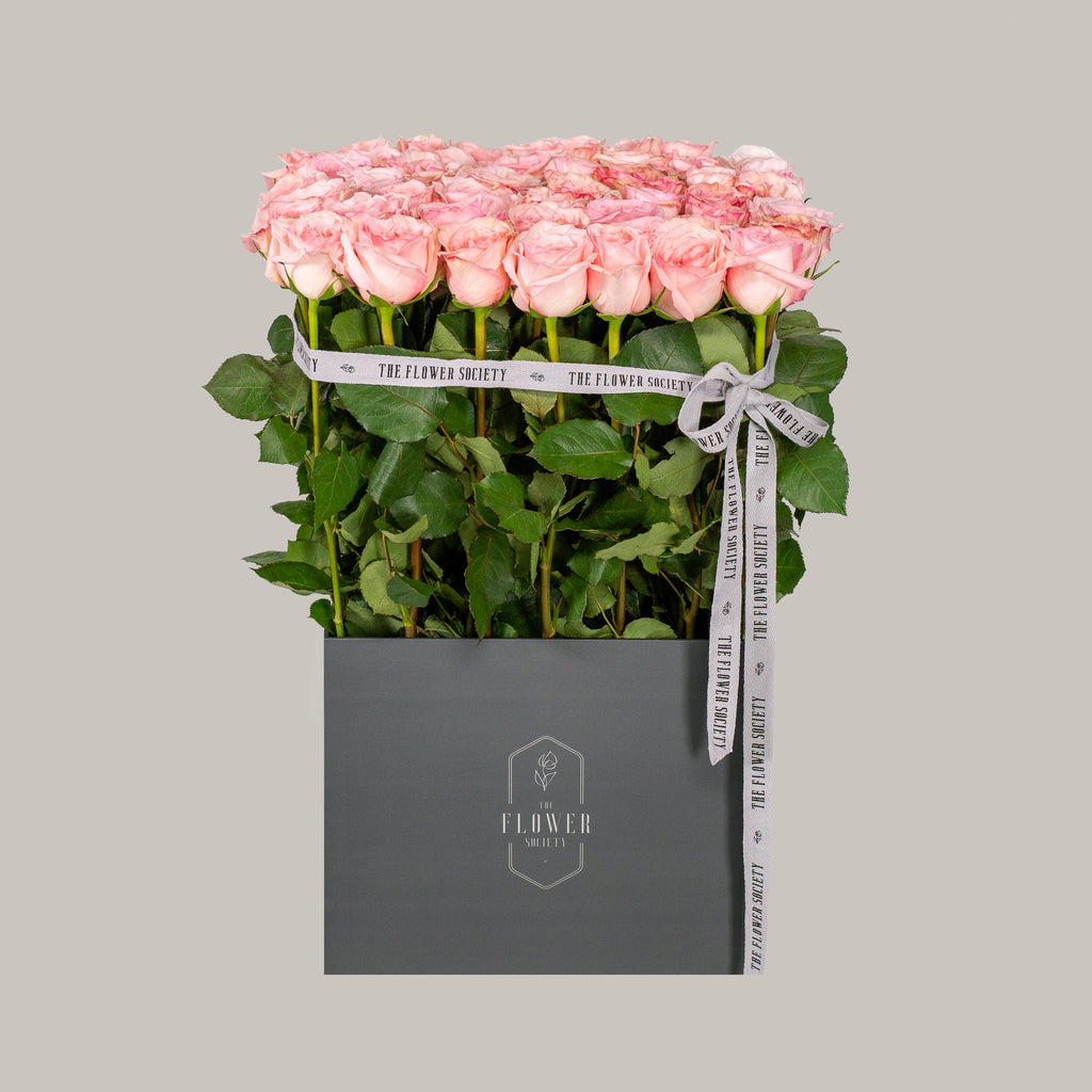 LA BOITE DE ROSES - PINK OHARA GARDEN ROSES