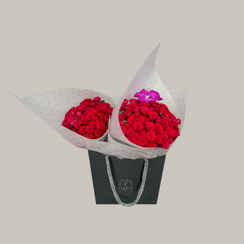 50 SPRAY FUCHSIA ROSE BOUQUET