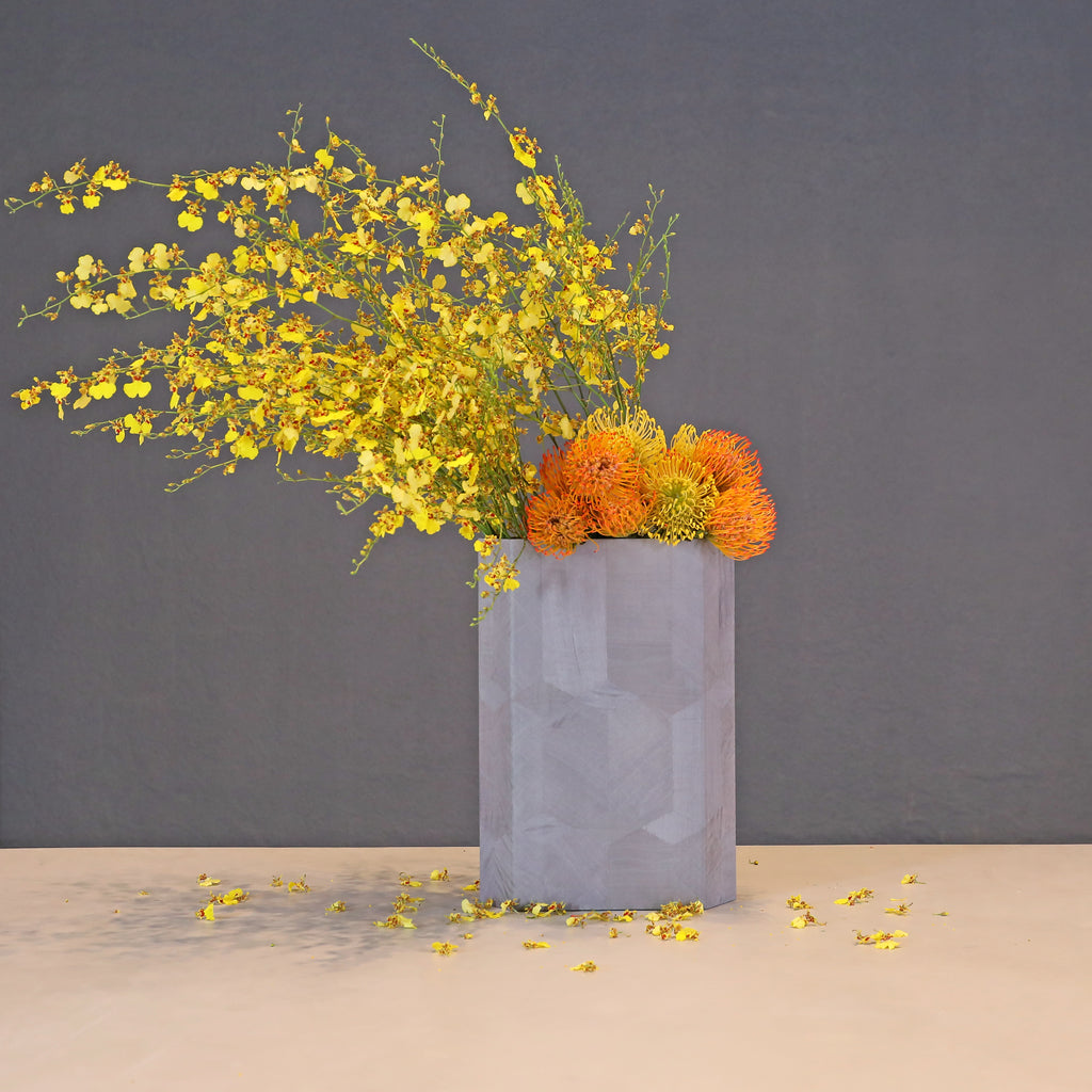 TFS GEOMETRIC GREY VASE (Tall)