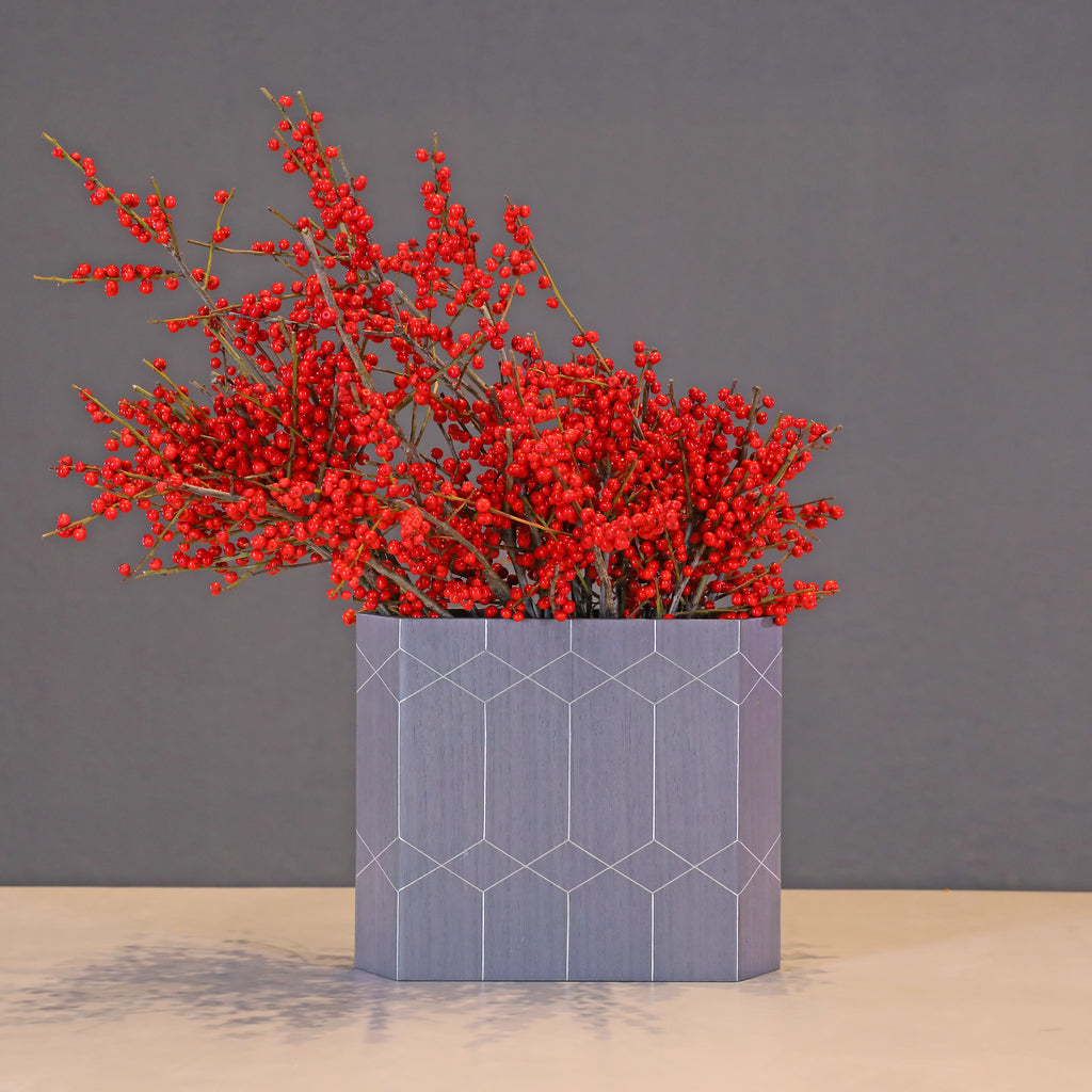 TFS GEOMETRIC GREY VASE (Short)